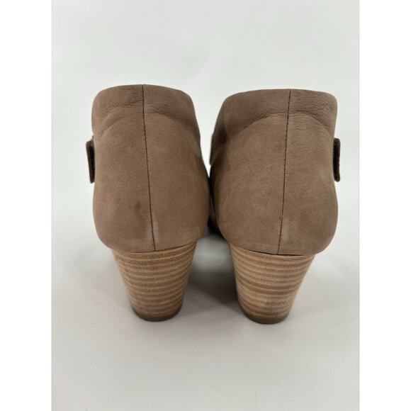 Eileen Fisher Iris Sandals Womens 8.5 Brown Leather Peep Toe Cut Out Casual Heel - Picture 6 of 15